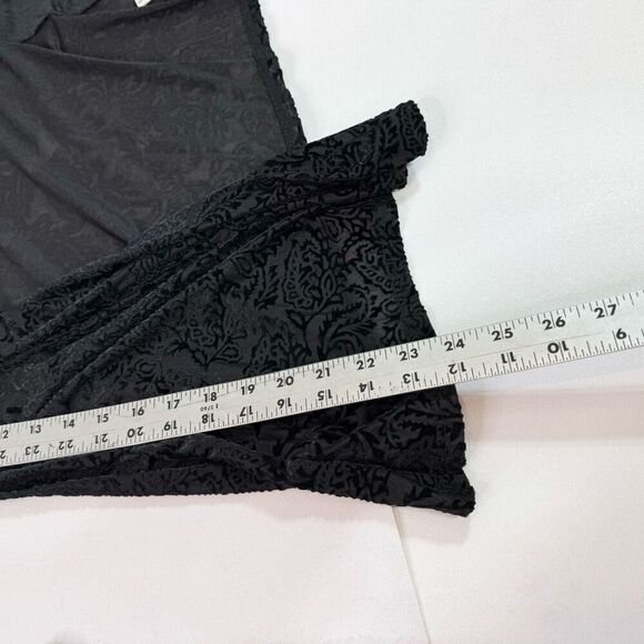 Always Indigo Cardigan Womens Medium Floral Velvet Burnout Black Whimsigoth Open - Picture 5 of 7